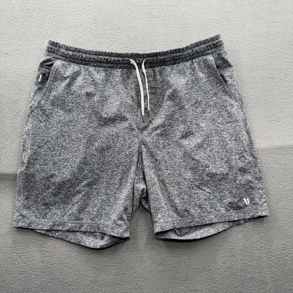 Vuori Shorts Mens 34 Gray UnLined Running Elastic Waist 7 Inseam Athletic Gym